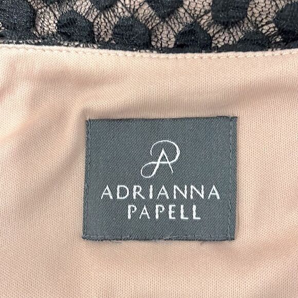 Vintage Adrianna Papell little black dress, sheer w/ raised dots. Fully lined. - Picture 8 of 13